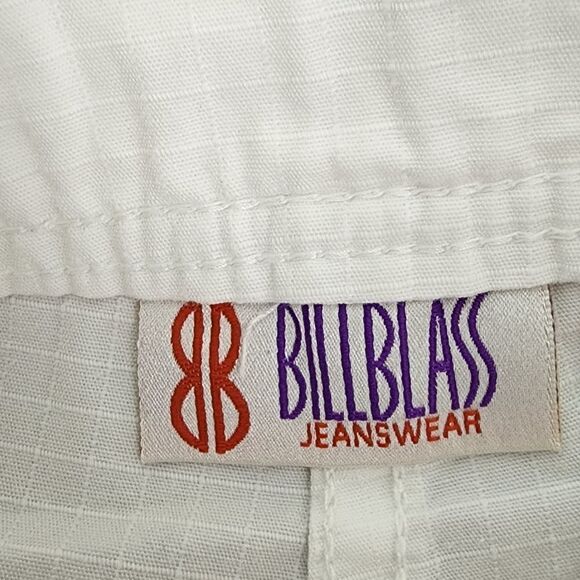 BILL BLASS WOMEN'S BERMUDA LENGTH CLASSIC WHITE COTTON HIGH RISE SHORTS SIZE 10 - Picture 3 of 4